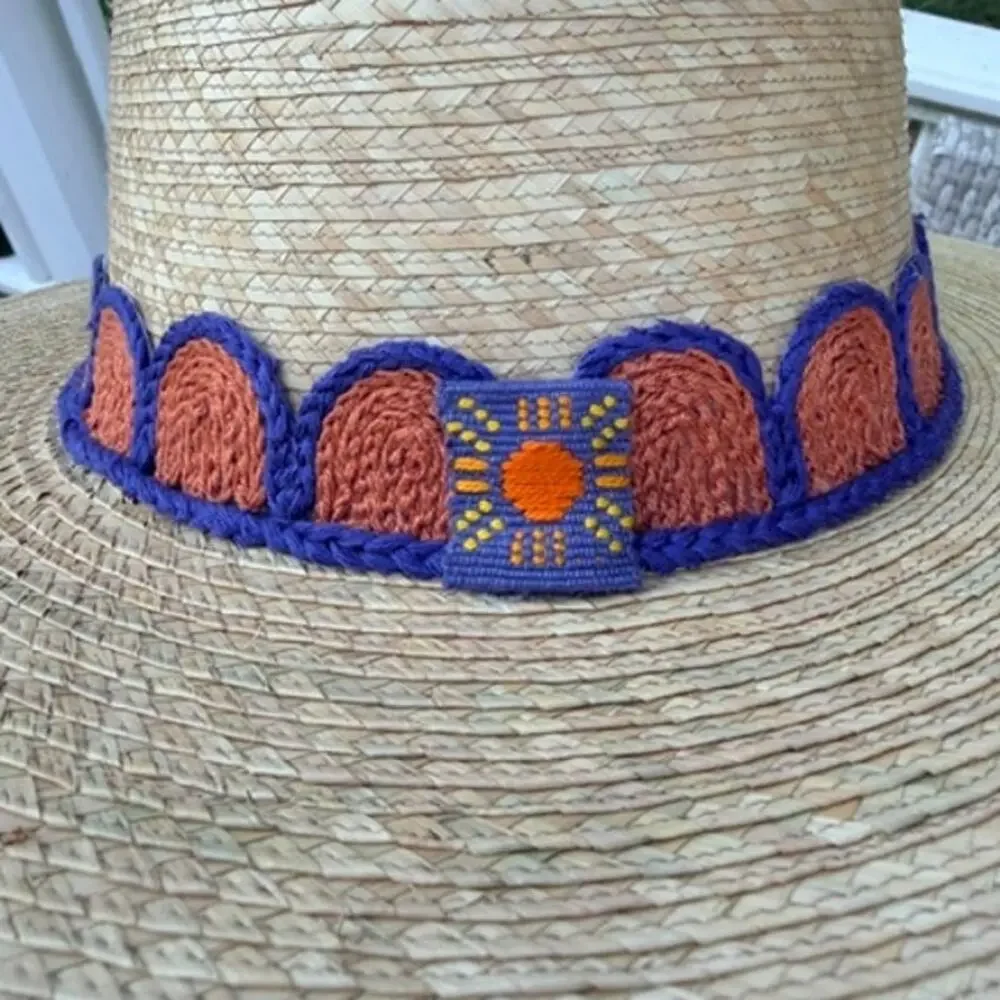 Sunshine Tienda Ingrid Crochet Palm Hat XL UPF 50+ Handmade Guatemala